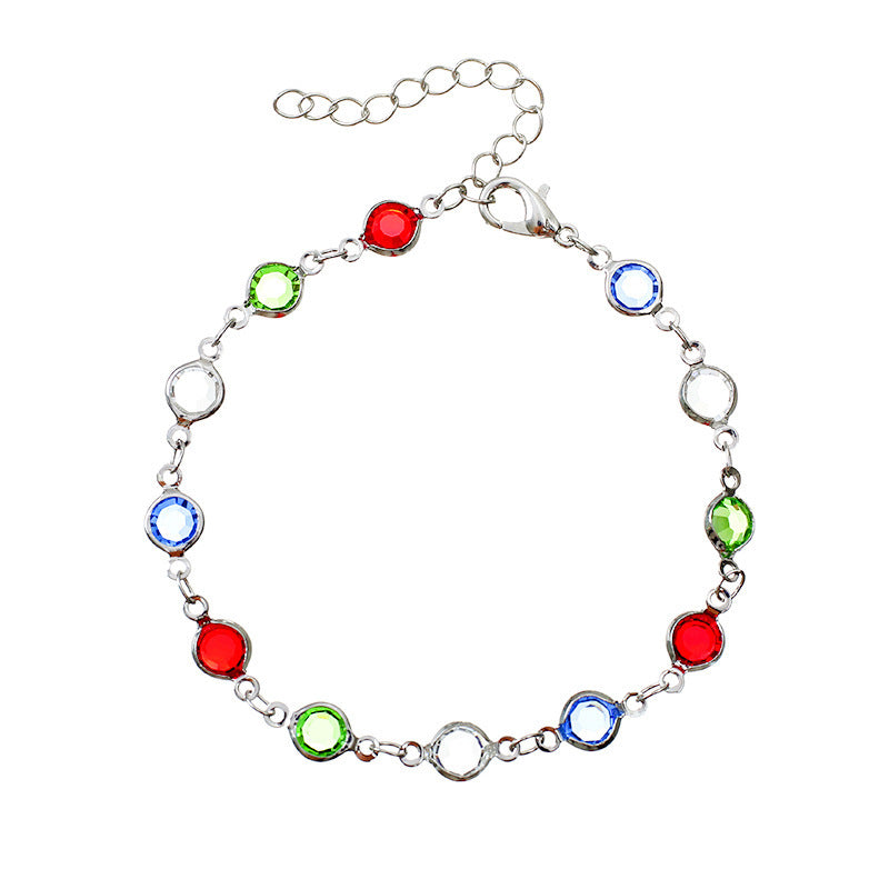 Wholesale Five-color Crystal Glass Bracelet