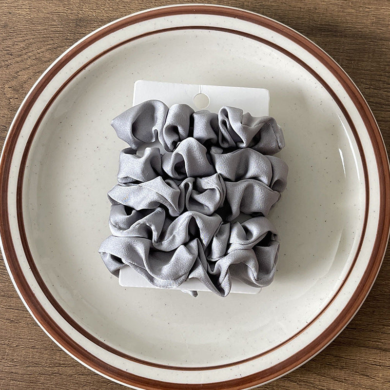 Wholesale Satin Solid Color Fabric Large Intestine Hair Tie