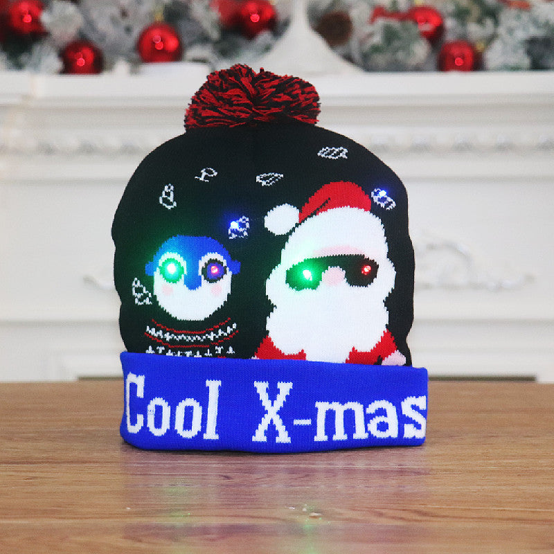 Wholesale Christmas Colorful Luminous High-end Beanie