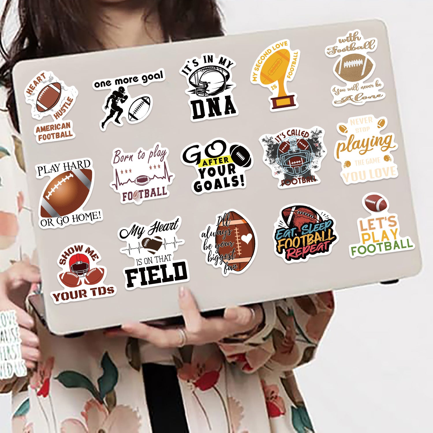 Wholesale 50pcs Football Letter Cartoon Graffiti Waterproof Vinyl Stickers