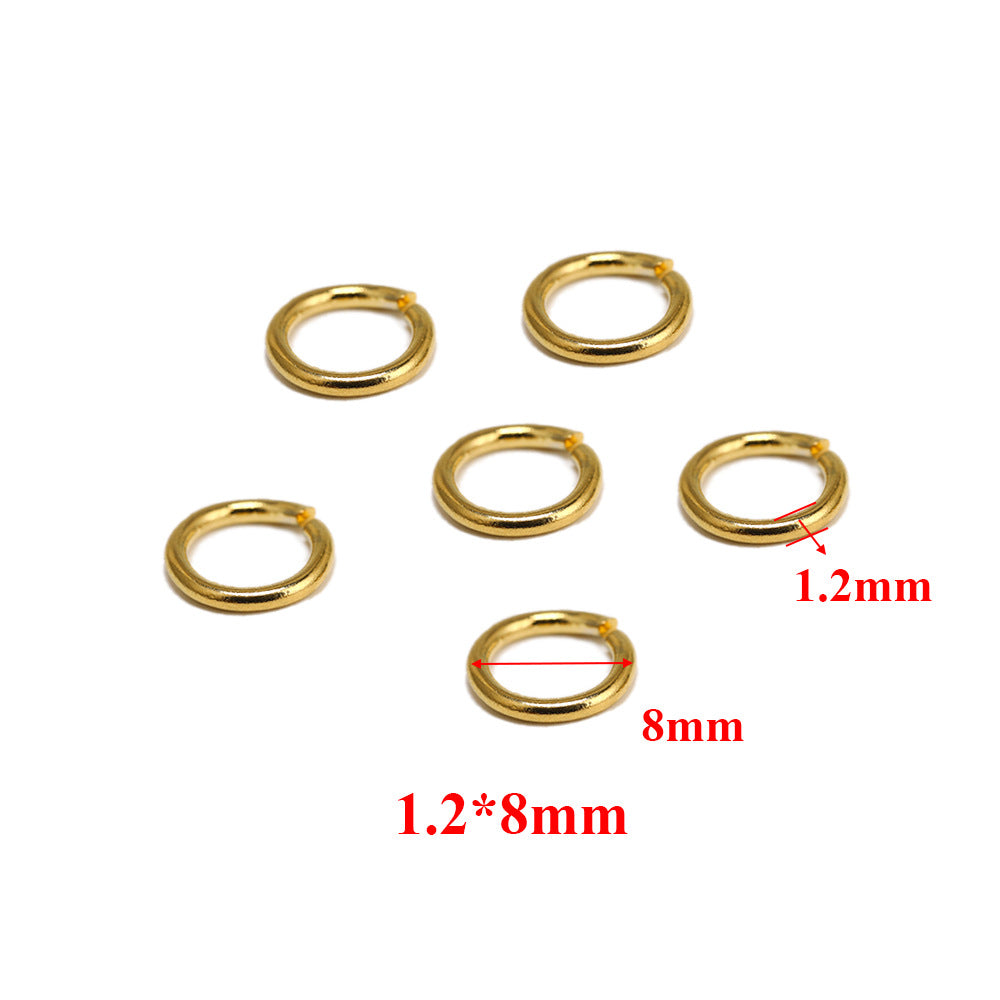 Wholesale 100PCS/PACK 18K Gold Vacuum Color Retention Stainless Steel Open Ring