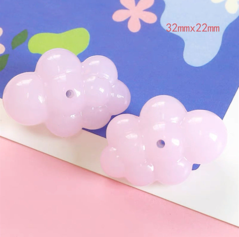 Wholesale Acrylic Colorful Cute Cloud Beads