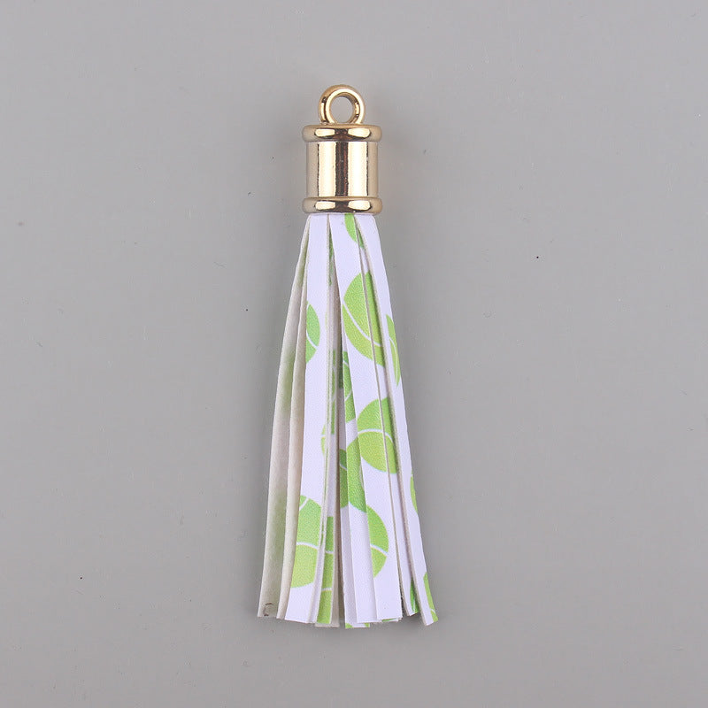 Wholesale 8cm PU Leather Tassel Keychain Accessories