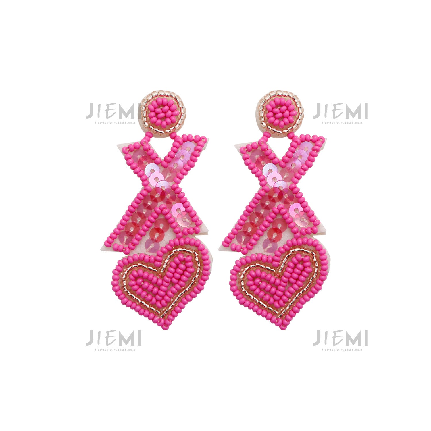 Wholesale Valentine's Day Letter XOXO Love Rice Ball Earrings