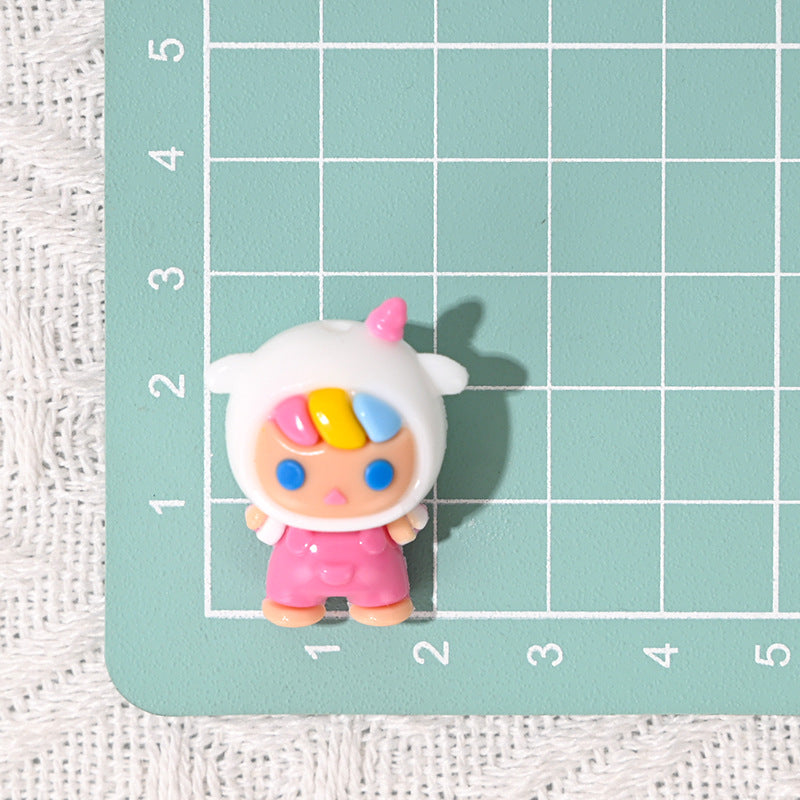 Wholesale 10pcs/pack Cartoon Standing Unicorn Beaded String Acrylic Beads