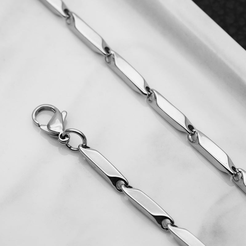 Wholesale Titanium Steel Melon Seed Chain Stainless Steel Necklaces