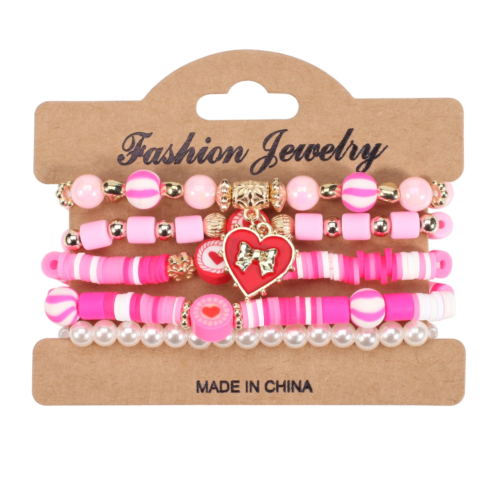 Wholesale Valentine' s Day Love 520 Pendant Soft  Artificial Crystal Bracelet