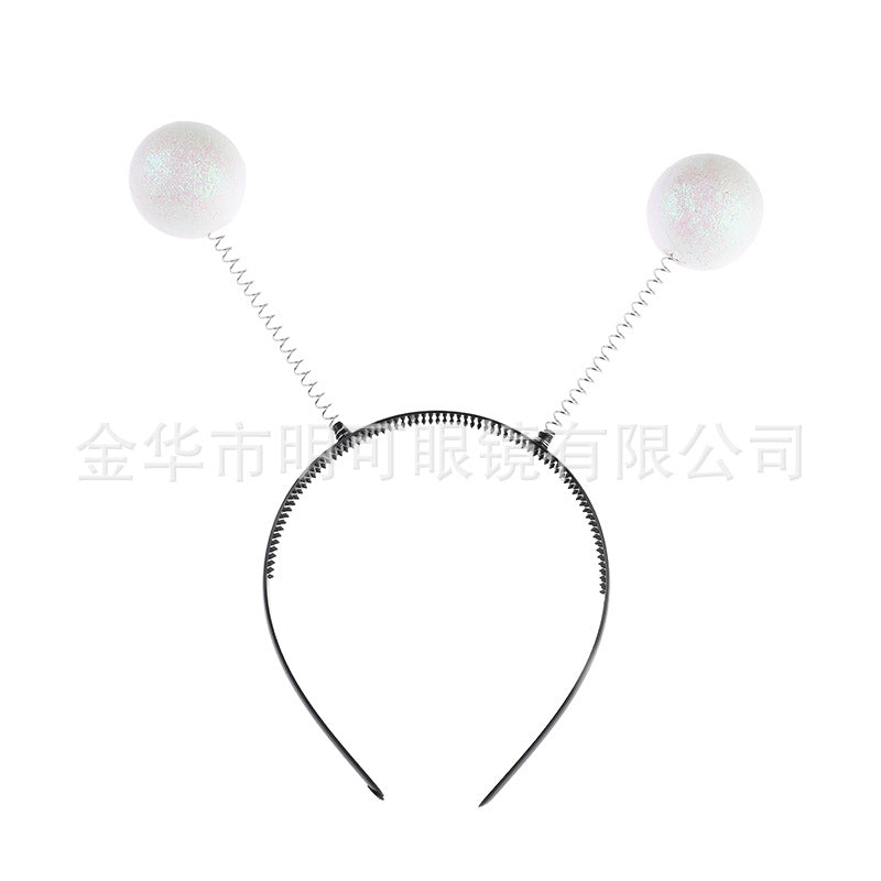 Wholesale Halloween Party Alien Antenna Funny Headband Green Fly Glasses