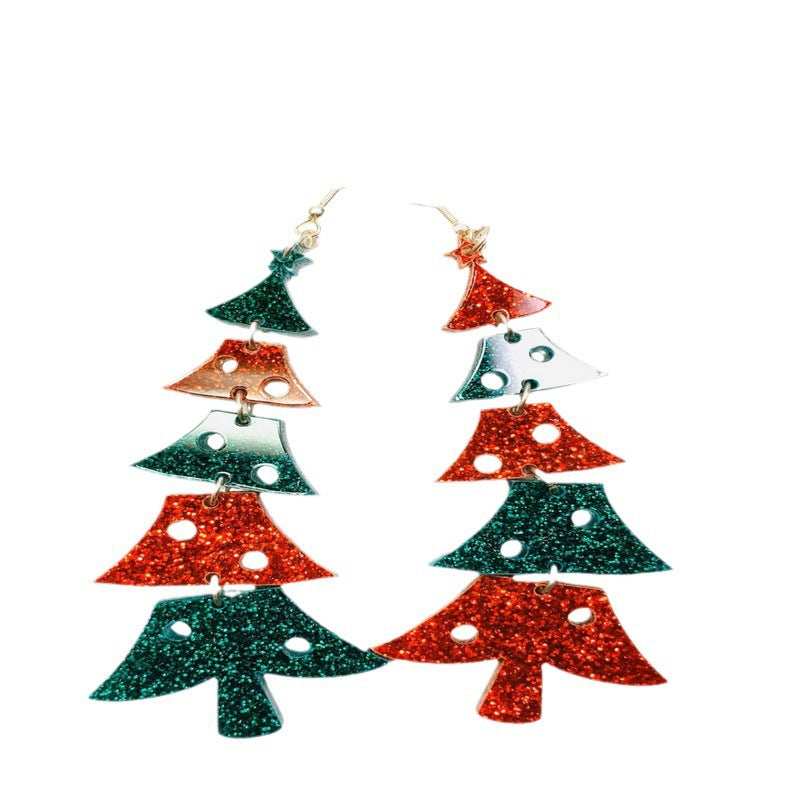Wholesale Christmas snowflake candy bell reindeer earrings