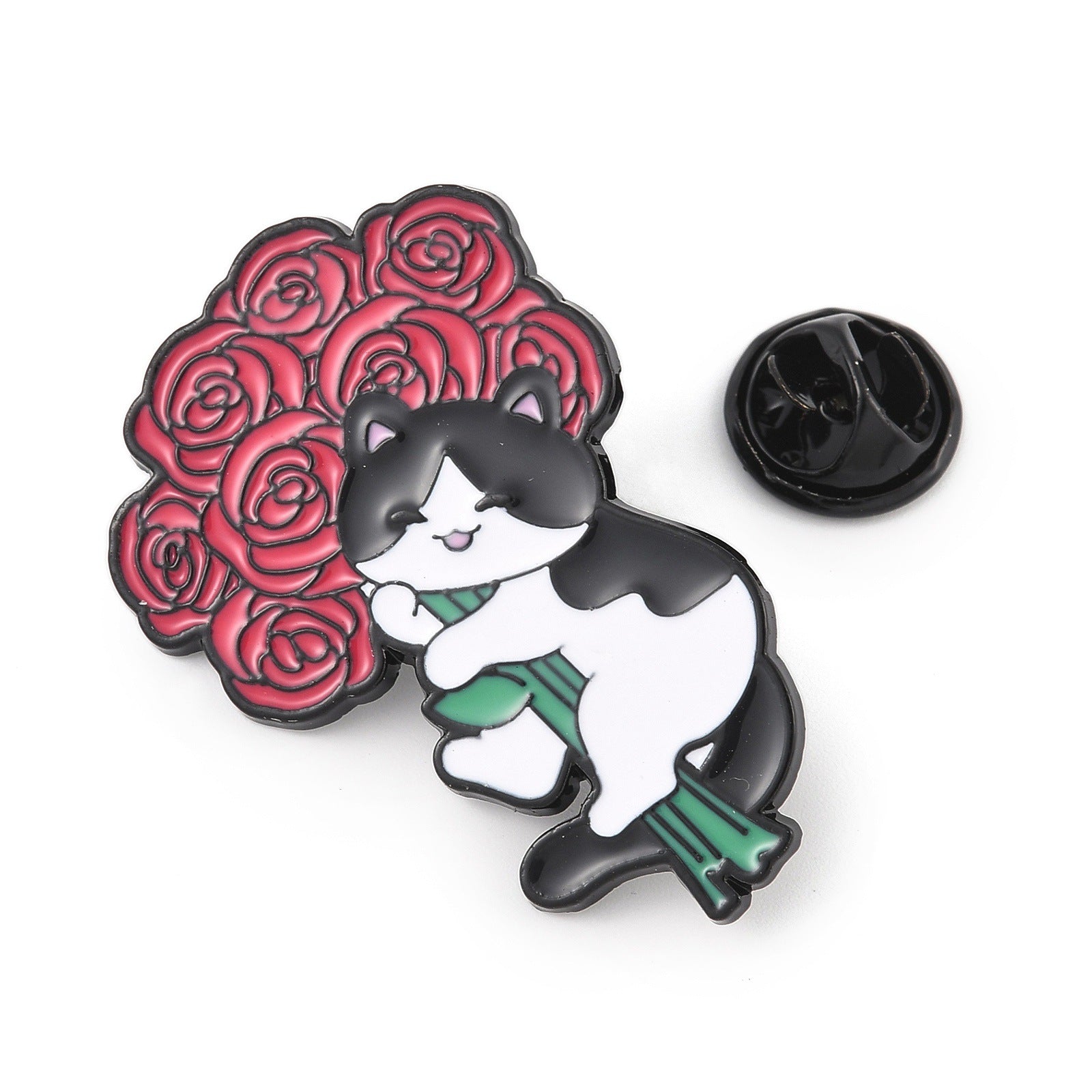 Wholesale Drip oil cartoon flower cat sweet brooch