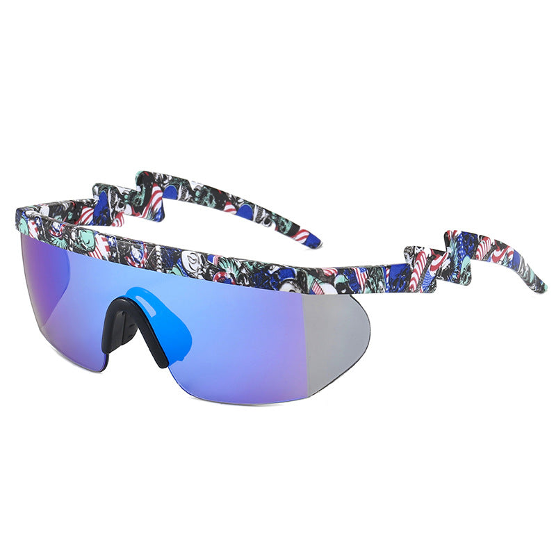Wholesale Conjoined Sports Cycling Irregular PC Sunglasses