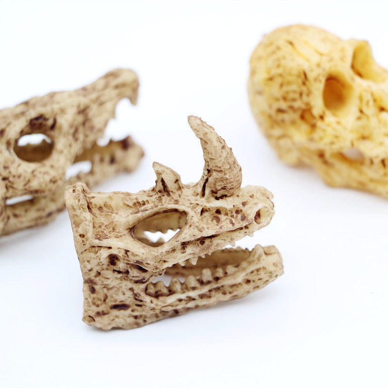 Wholesale Dollhouse1:12 Doll House animal skull horror wall decoration model holiday decoration accessories