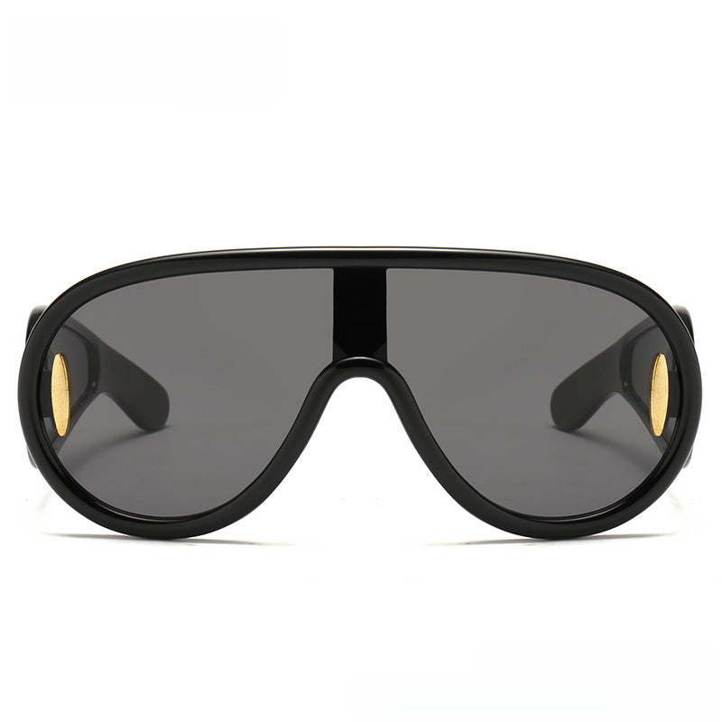 Wholesale  personality cool one-piece children's toad frame hip hop sunglasses