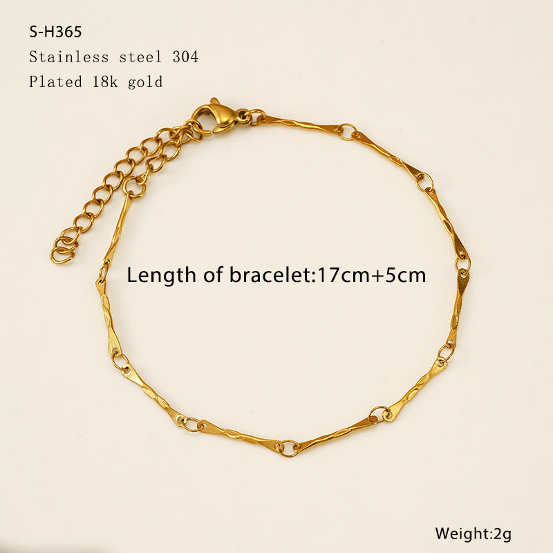 Wholesale Stainless Steel  Electroplated Color-Preserving Bracelet