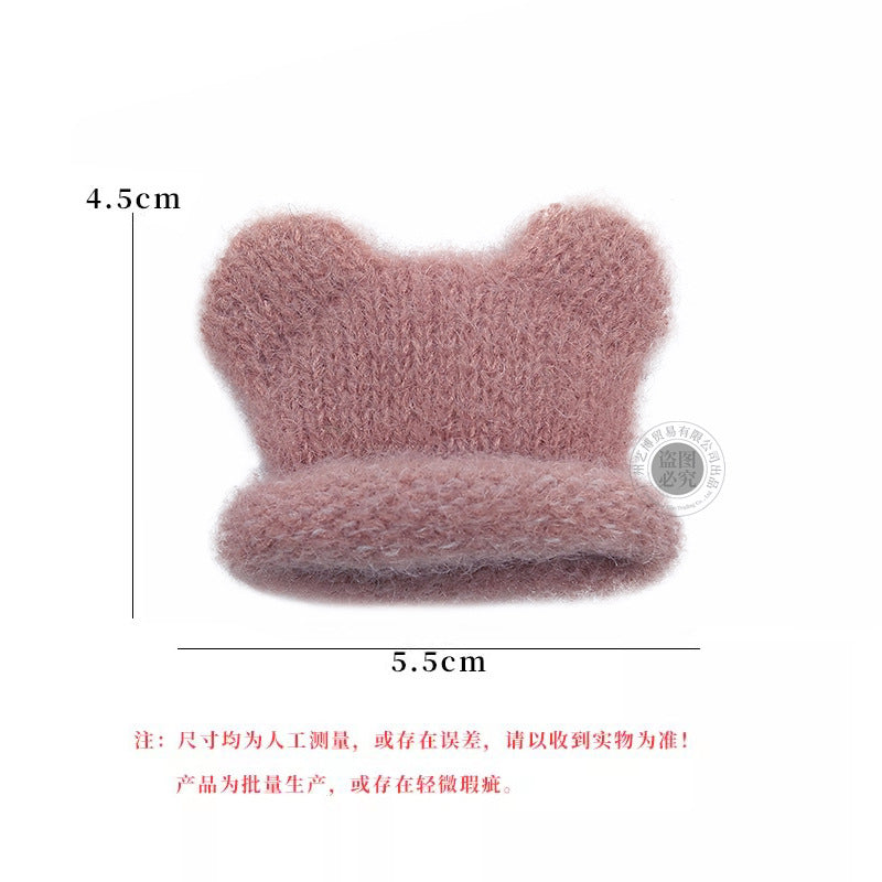 Wholesale 10pcs Plush Doll Bear Yarn Hat Doll Accessories