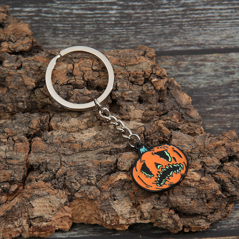 Wholesale Halloween Horror Pumpkin Metal Keychains