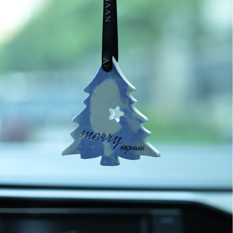 Wholesale 10pcs Christmas Tree Car Hanging Diffuser Gypsum Aroma Diffuser