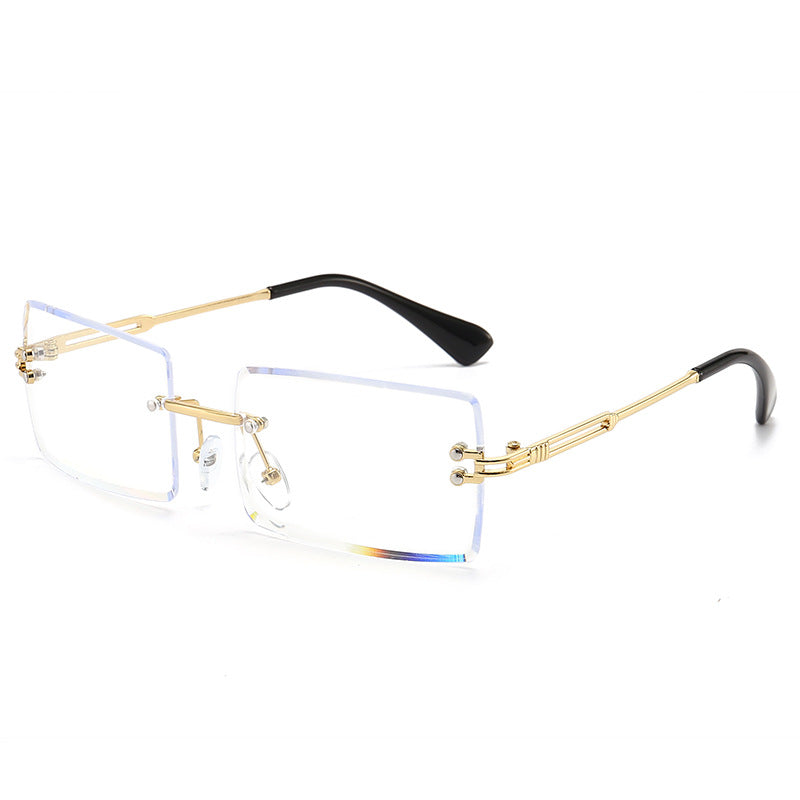 Gafas de sol de PC de borde de corte sin marco al por mayor