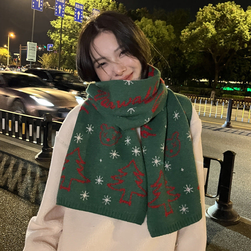 Wholesale Christmas Imitation Cashmere Scarf