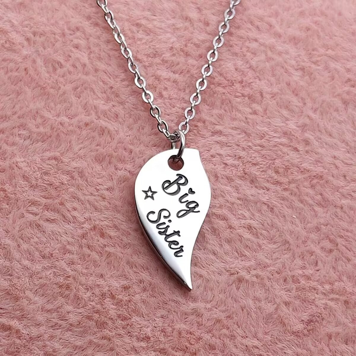 Wholesale Stainless steel heart-shaped puzzle letter necklace set