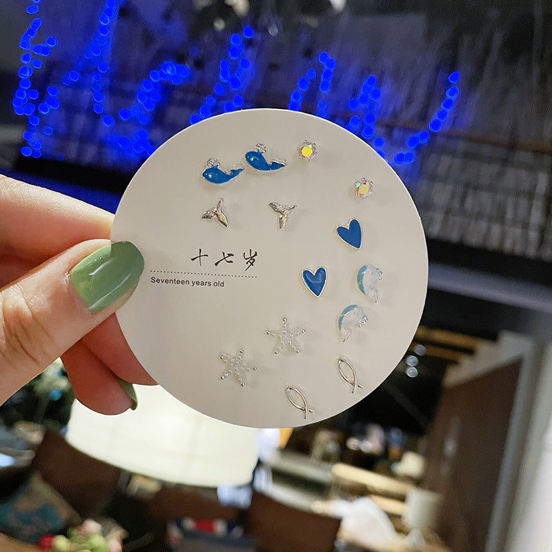 Wholesale One Week Set Combination S925 Silver Earrings