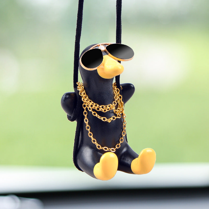 Wholesale Perfume Handmade Gypsum Duck Car Rearview Mirror Pendant