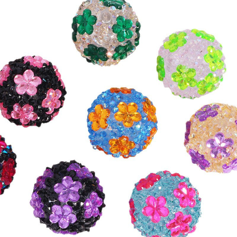 Wholesale 5pcs/pack small flower straight hole loose beads DIY accessories