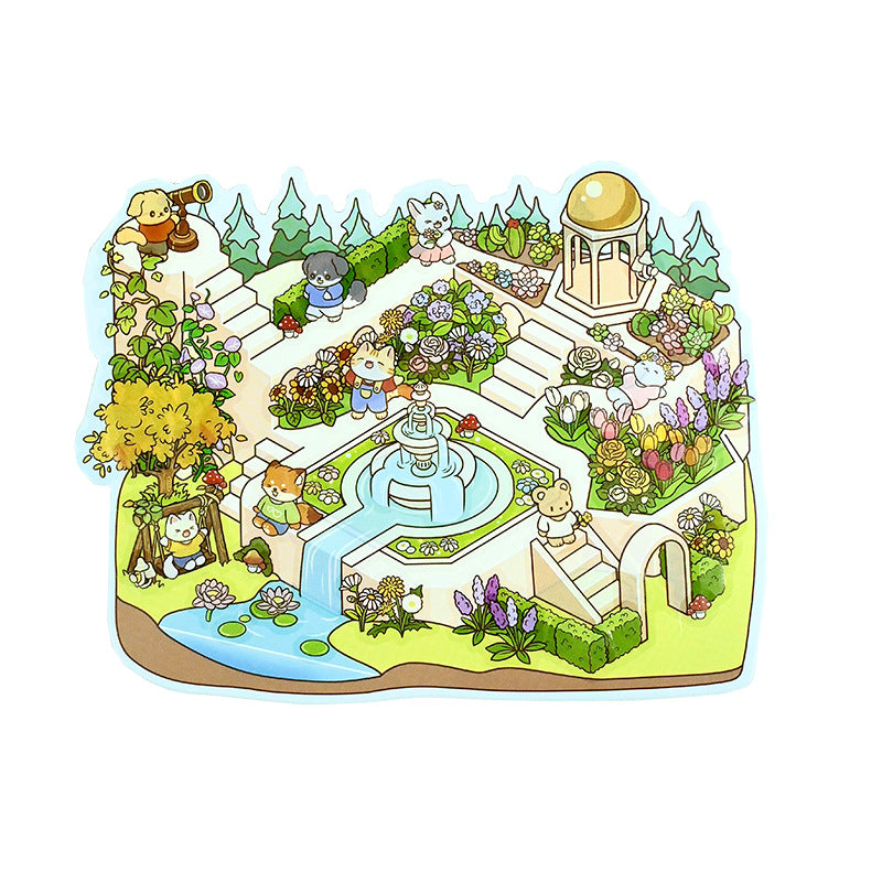 Wholesale 3D Mini Scene Corner Series Cute Landscaping Stickers