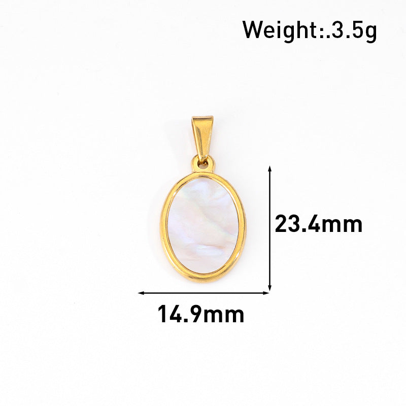 Wholesale 10pcs Love tailed unicorn elephant fan-shaped white shell mother pendant