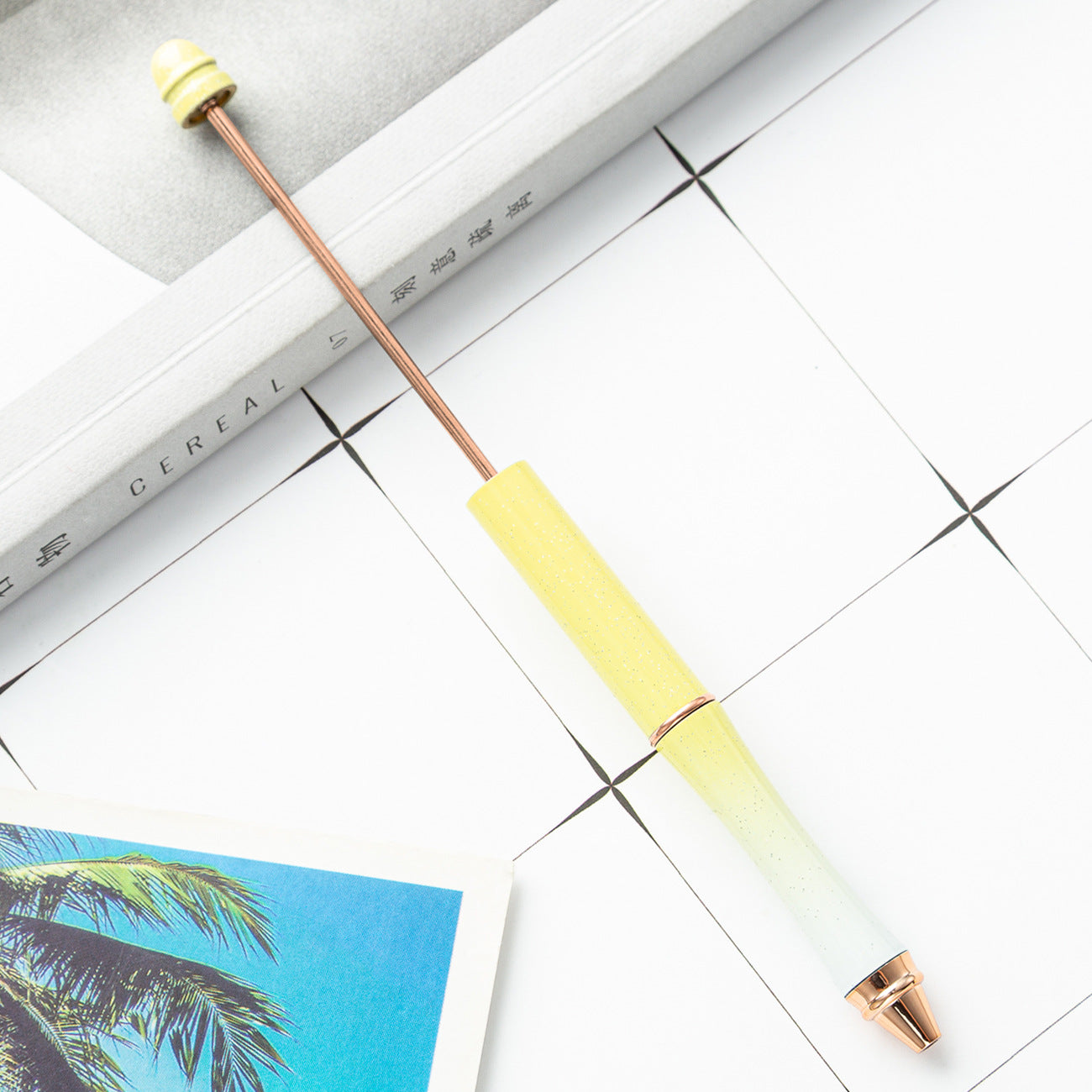 Wholesale Rose Gold Metal  DIY Beadable Pen Ballpoint Pen