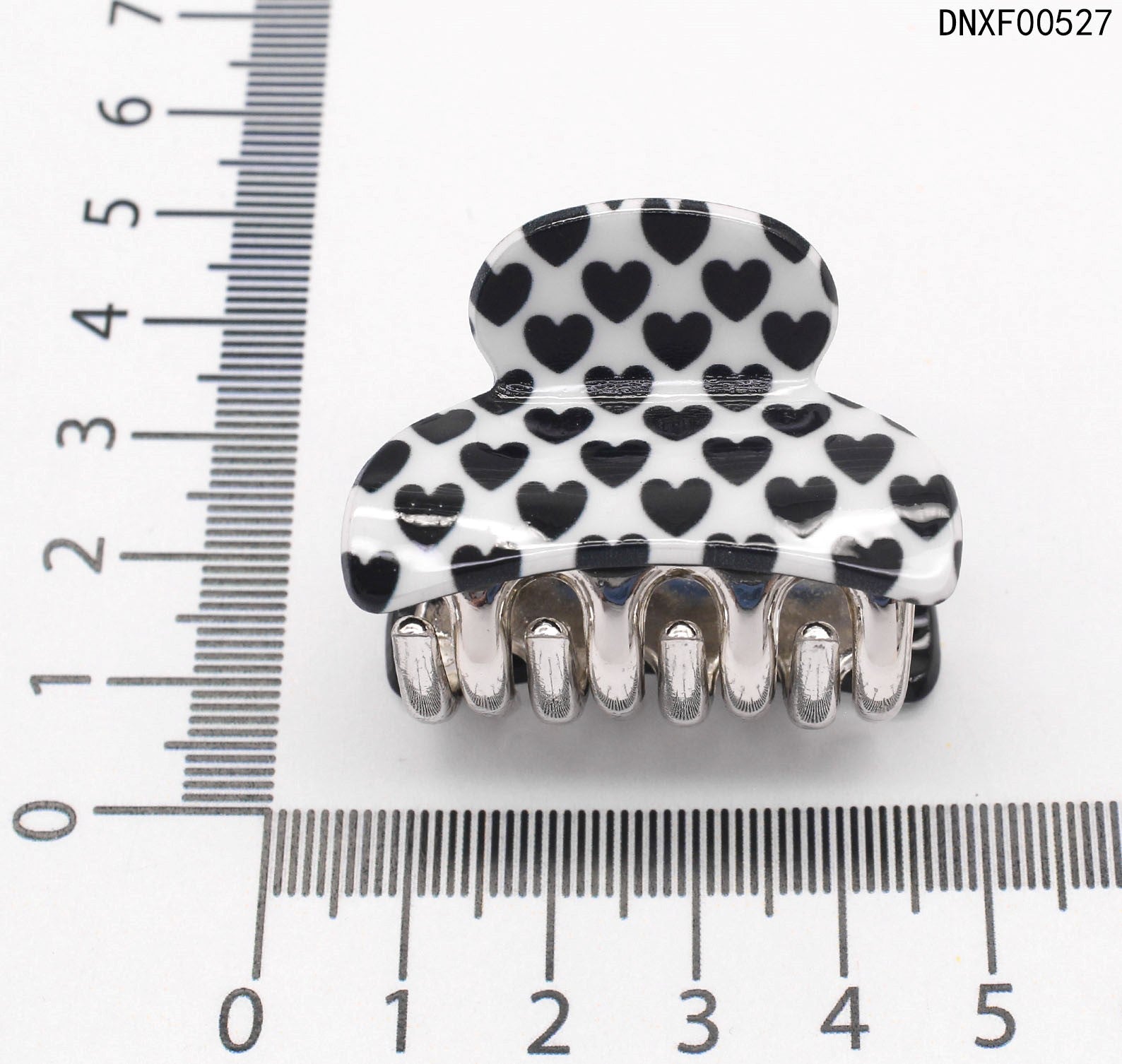 Wholesale Black and White Printed Pattern Polka Dot Acrylic Hair Clips