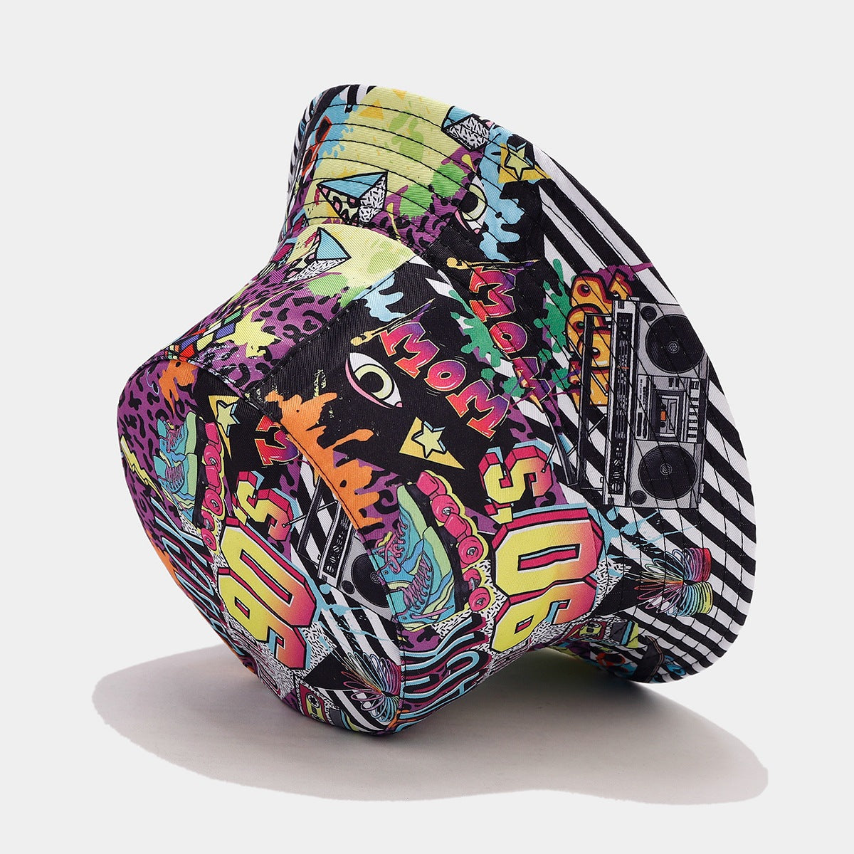 Wholesale  classic 80 90party fisherman hat men's and women's fashion positioning graffiti double-sided basin hat tide