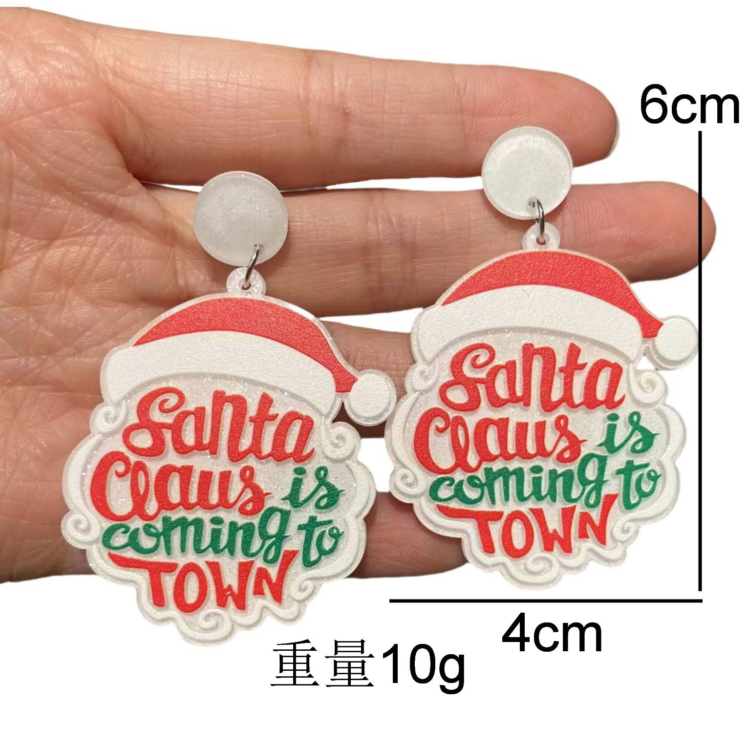 Wholesale Christmas Tree Rainbow Koala Dinosaur Cactus Acrylic Earrings