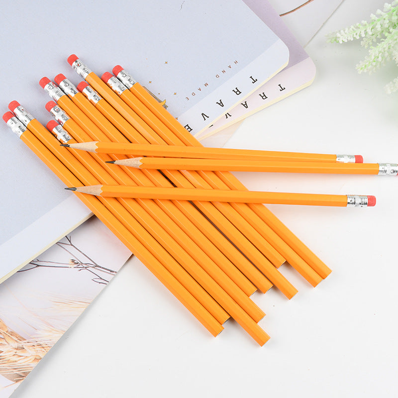 Wholesale 10PCS Wooden HB Pencil with Eraser Tip