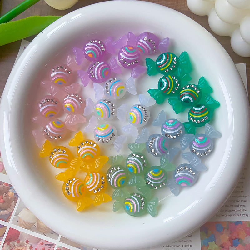 Wholesale Glow-in-the-dark rainbow candy beads Acrylic Beads
