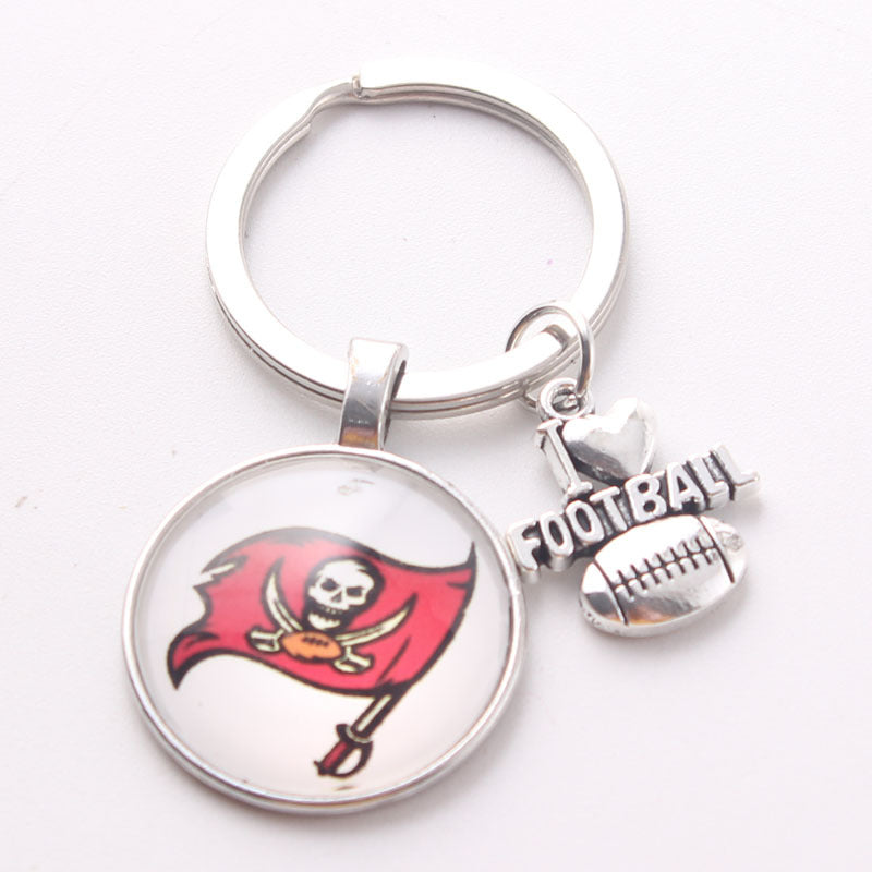 Wholesale I Love Football Team Keychain