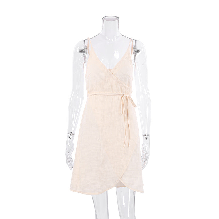 Wholesale Polyester Split Double-layer Yarn Jumpsuit with Suspender Sleepwear