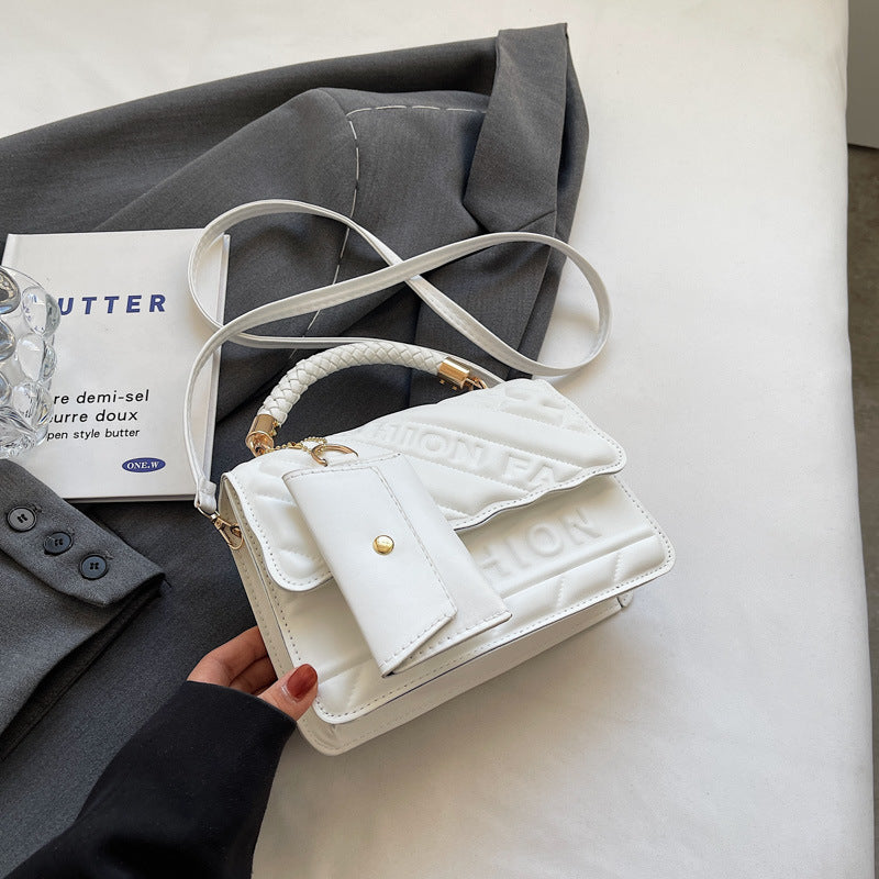 Wholesale Solid Color Embossed Shoulder Bag