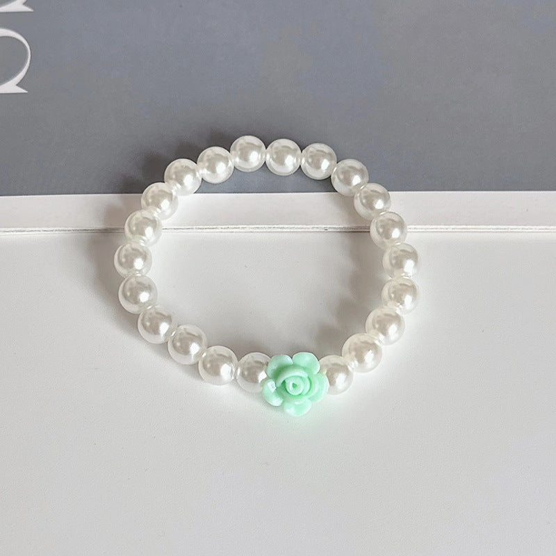 Wholesale Pearl Bohemian Rose Alloy Bracelet