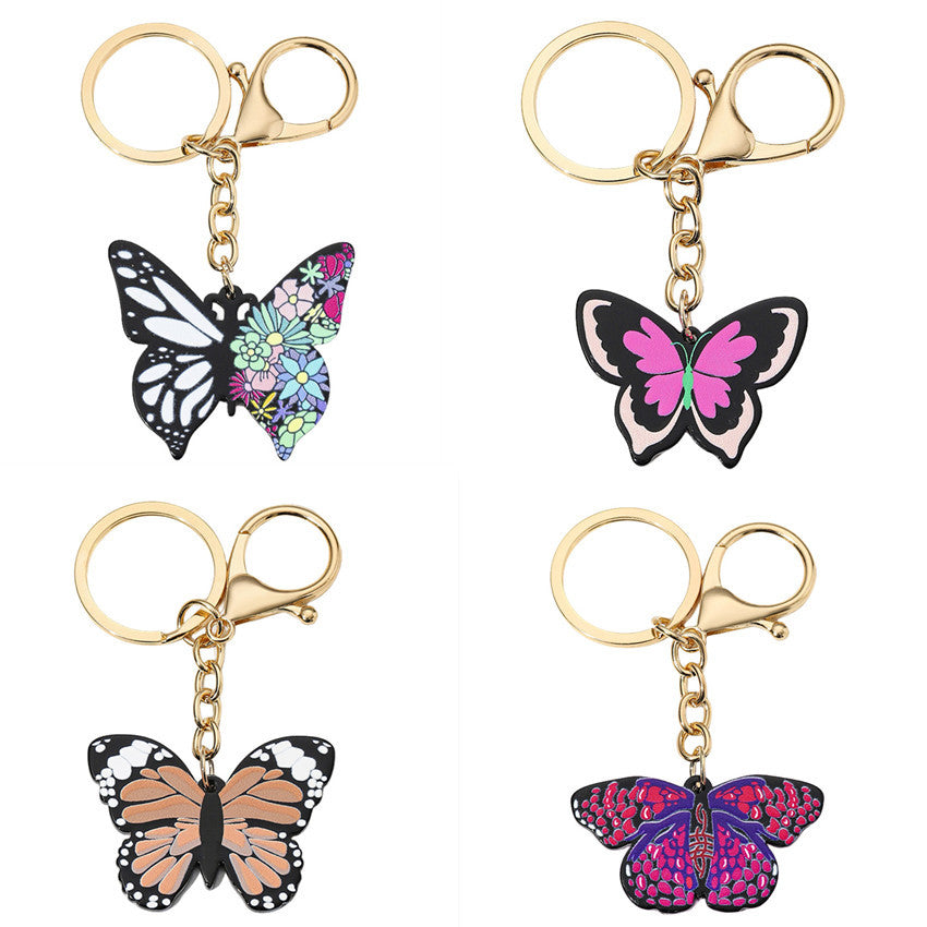 Wholesale Colorful Mixed Color Butterfly Keychain
