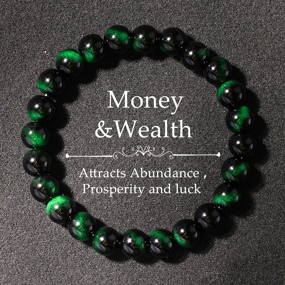 Wholesale Glass  Dopamine Imitation Tiger Eye  Bracelet