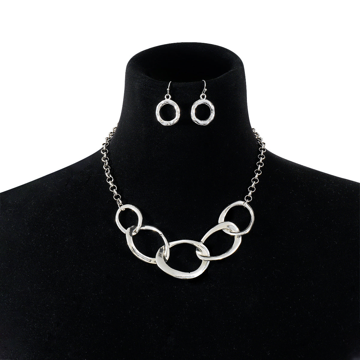 Wholesale Alloy Creative Fashion Punk Style Splicing Ring Necklace