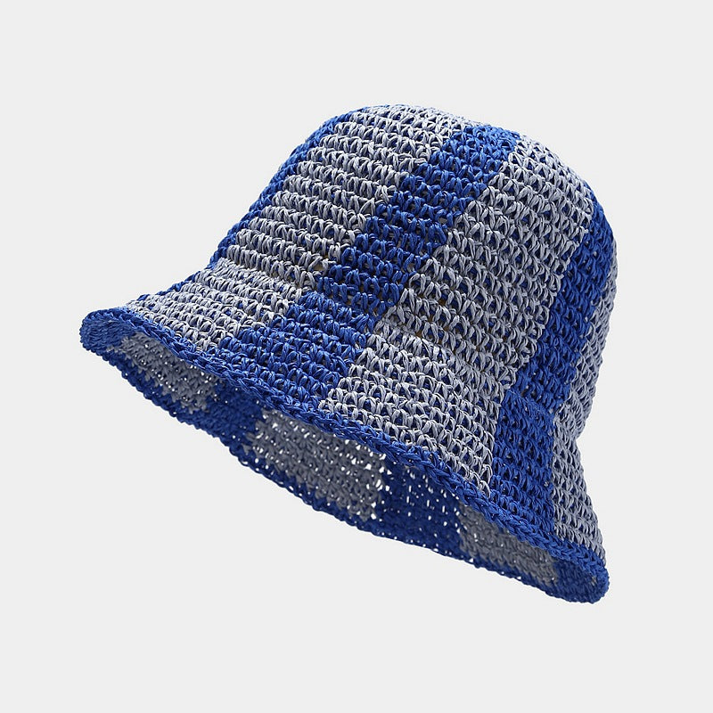 Wholesale Design Stitching Straw Barrel Hat Sun Hat