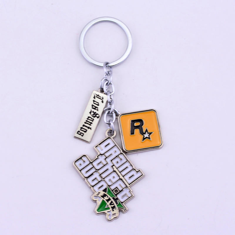 Wholesale Rampage 5GTA5 Grand Theft Auto Combination Metal Keychains