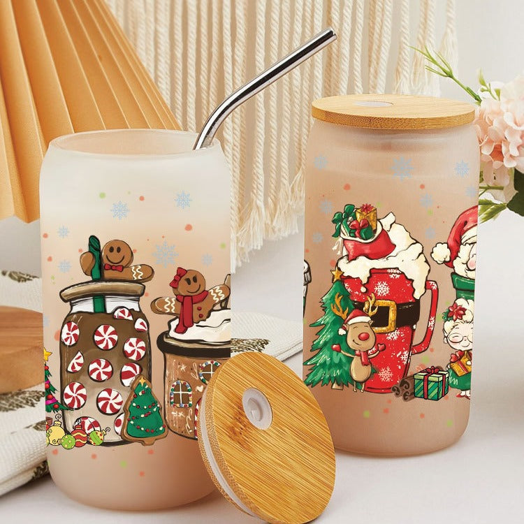 Wholesale Christmas Beverage Series 16oz Cup UV DTF Wraps