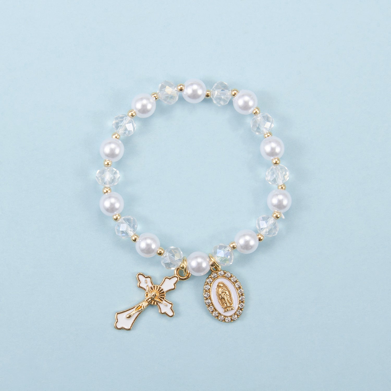 Wholesale Diamond-encrusted cross series bracelet