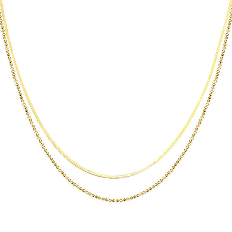 Wholesale Pure Silver Double-layer Necklaces