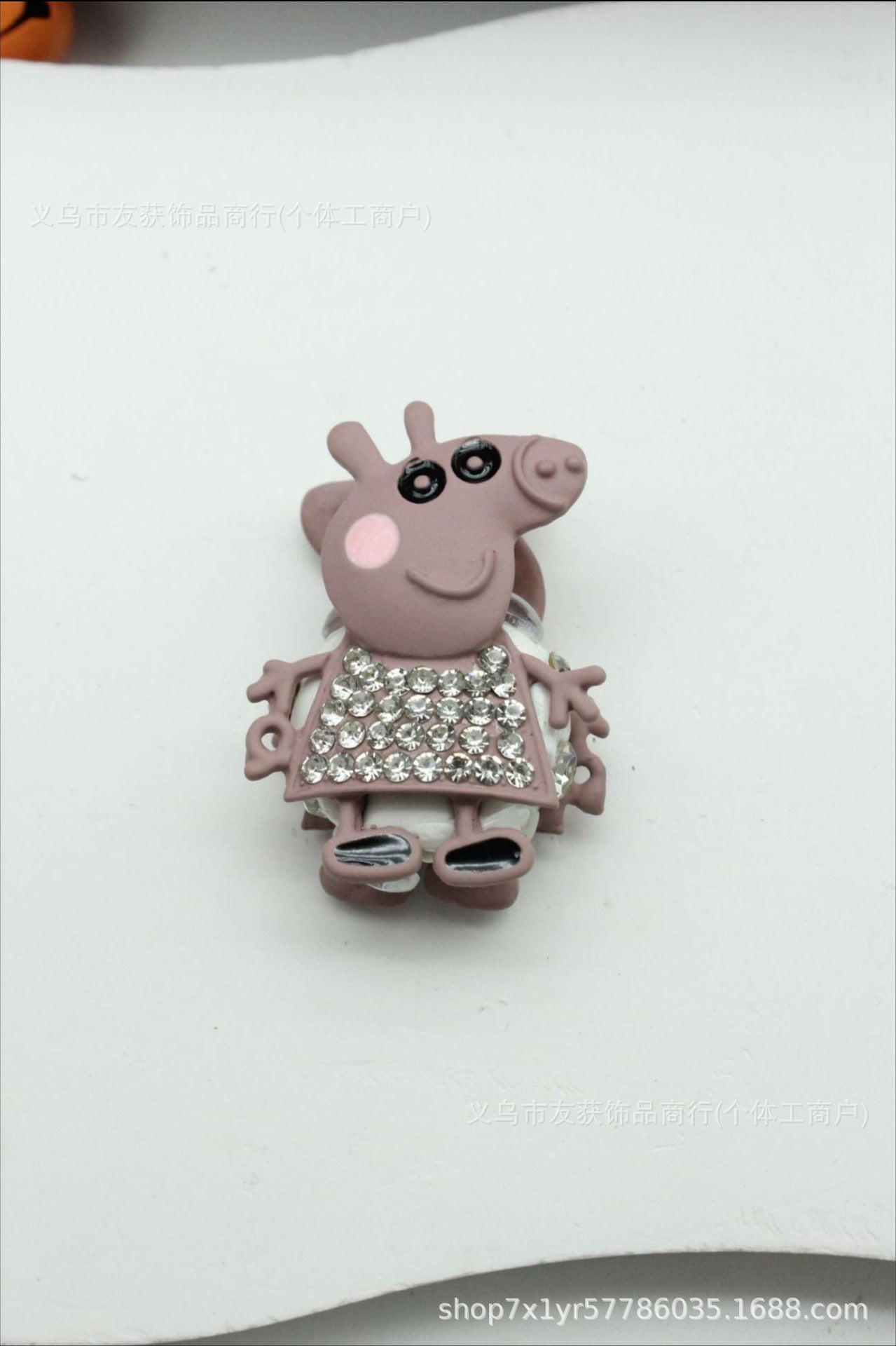 Wholesale Double-sided oil-inlaid alloy cute Peppa Pig beads