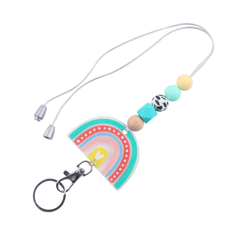 Wholesale Creative Strings Pearl Akree Pendant Necklace Keychain