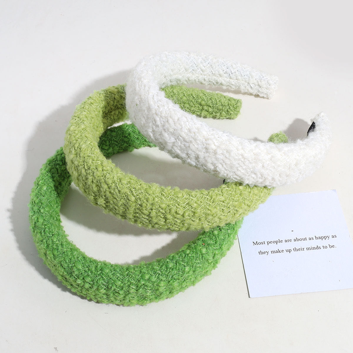 Wholesale Lamb Velvet Solid Color Sponge Hair Hoops
